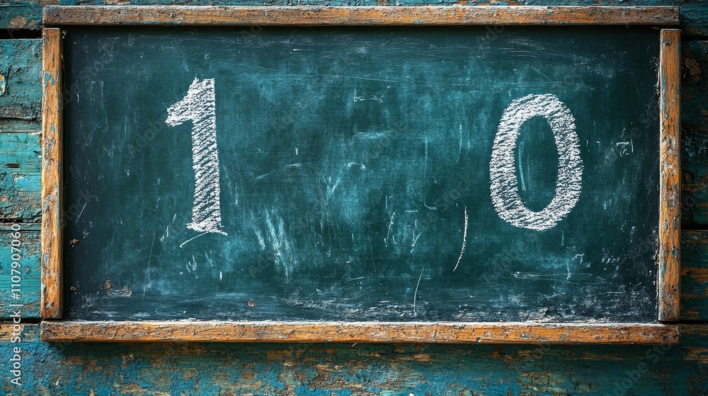Obraz premium Chalkboard Number Ten Image