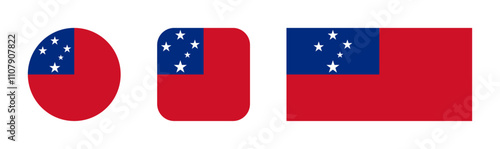 Samoa flag icon set Free Download Samoa flag icon set - GFXLoad