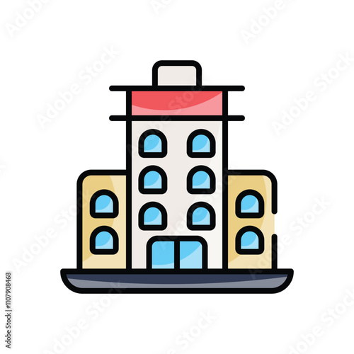 Hostel Dormitory vector icon
