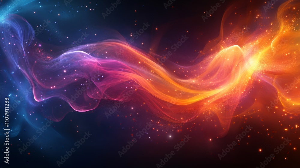 Fototapeta premium Colorful Abstract Light Waves