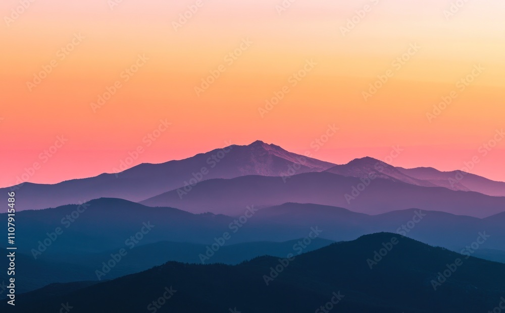 Obraz premium Sunset Mountainscape