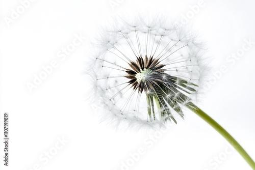 Wallpaper Mural Fluffy dandelion head on a bright white background Torontodigital.ca