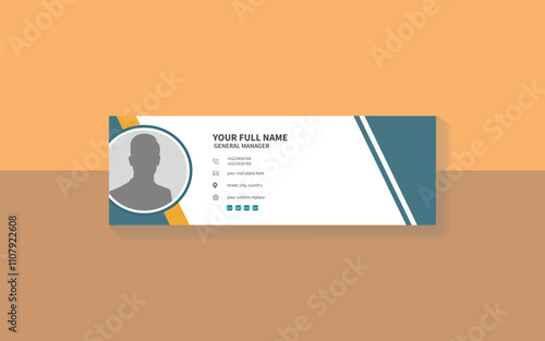 Email signature template or email footer and social media cover design
