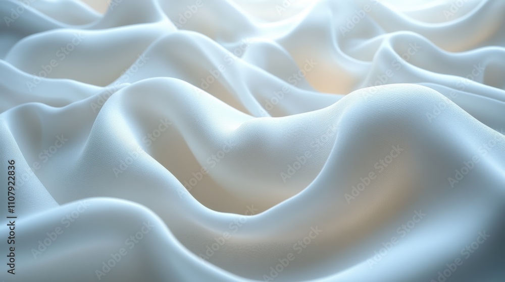 Obraz premium soft cloth with rotating shape 3d rendering