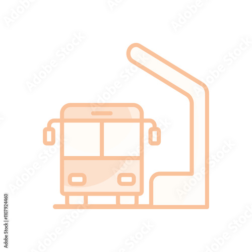 Bus Station vector icon
