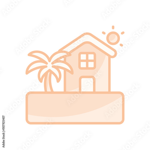 Vacation Rental House vector icon