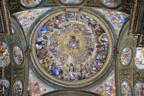 Salerno - Affresco del Paradiso di Angelo Solimena nella Chiesa di San Giorgio photo