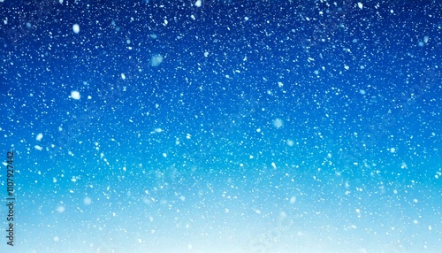 Fond de neige tombante sur un ciel bleu clair