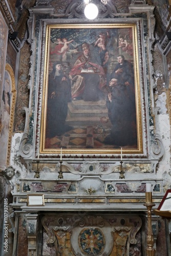 Salerno - Dipinto di San Gregorio Papa di Giacinto De Populi nella Chiesa di San Giorgio photo