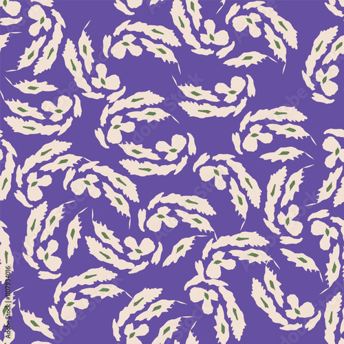 enchanted leave watercolor seamless pattern for background