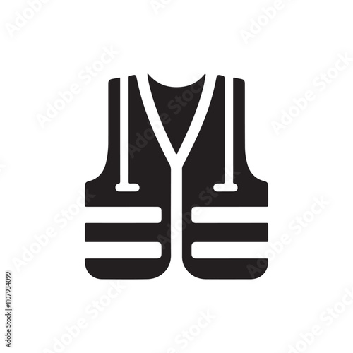 Safety Vest silhouette icon