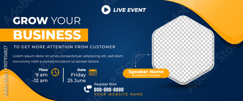 Modern concept for webinar background promotion vector design