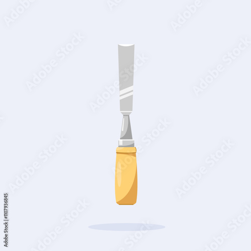 traditional wood framing chisel, craft carving tool suitable for posters and web icons
