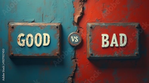 good or bad choice concept, business ethics	
