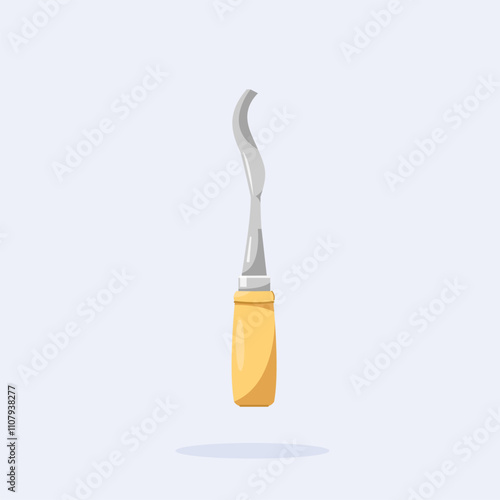 traditional wood curve chisel, craft carving tool suitable for posters and web icons