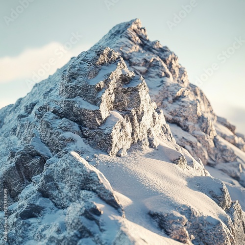 Close Up of Rocky Mountain Peaks with Icy Cliffs and Snow Drifts Snow Covered Mountains and Peaks ,Winter seasson, Happy New Year, Happy christmass 