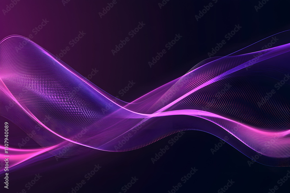 Fototapeta premium Glowing Abstract Design with Dynamic Energy and Digital Motion