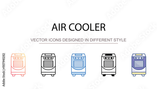 Air Cooler icon design with white background stock illustration