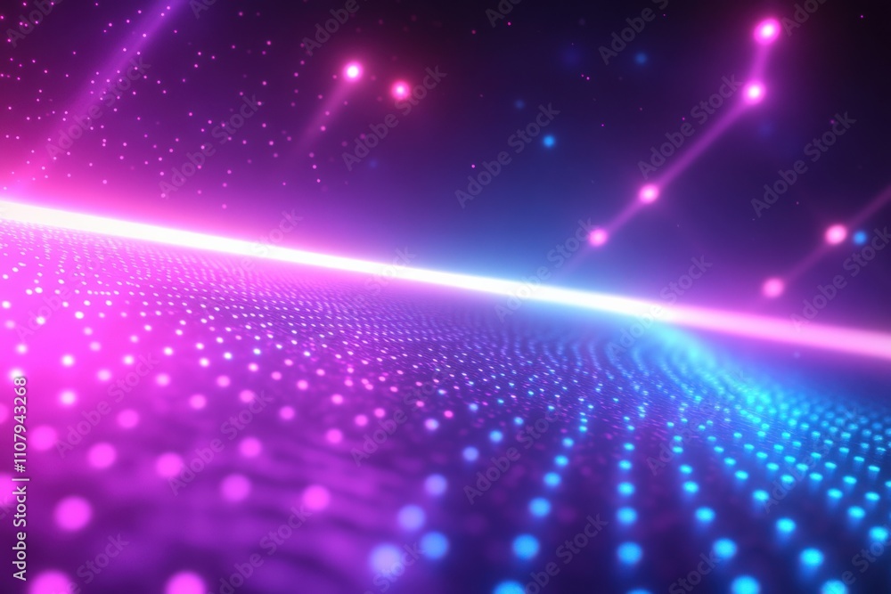 Fototapeta premium Dynamic Neon Wave Abstract Background