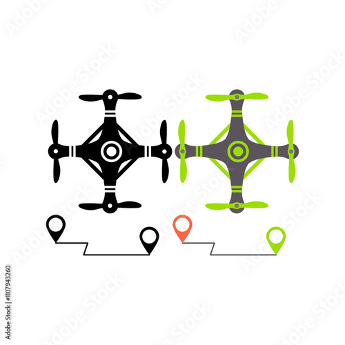 Drone vector design element icon logo