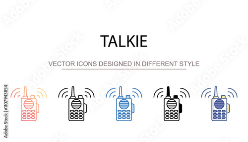 Talkie icon design with white background stock illustration