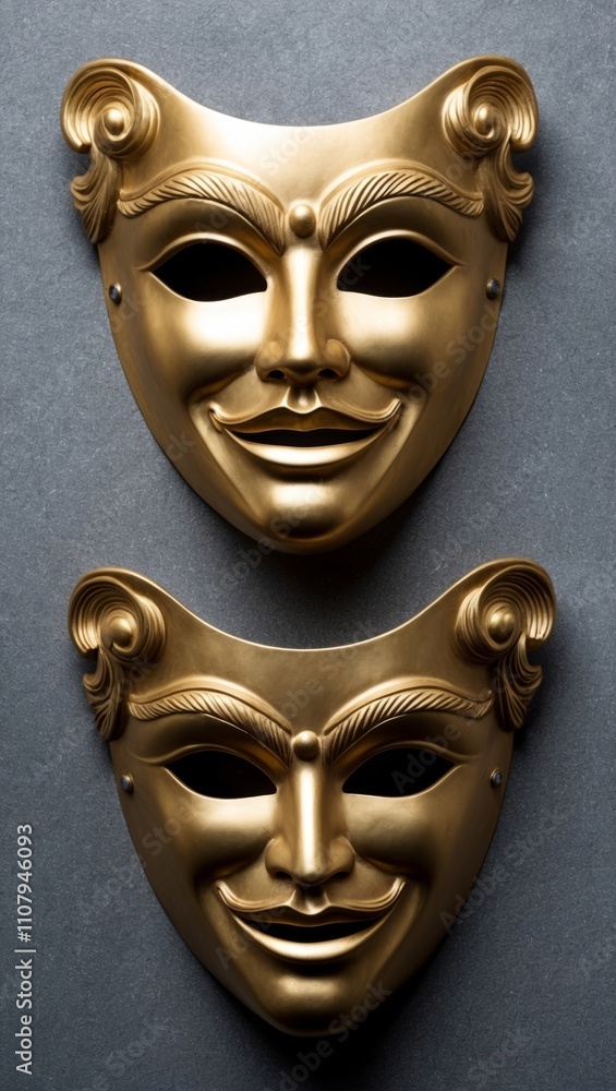 Theatrical Masks Representing Comedy and Tragedy Theatrical Masks Representing Comedy and Tragedy