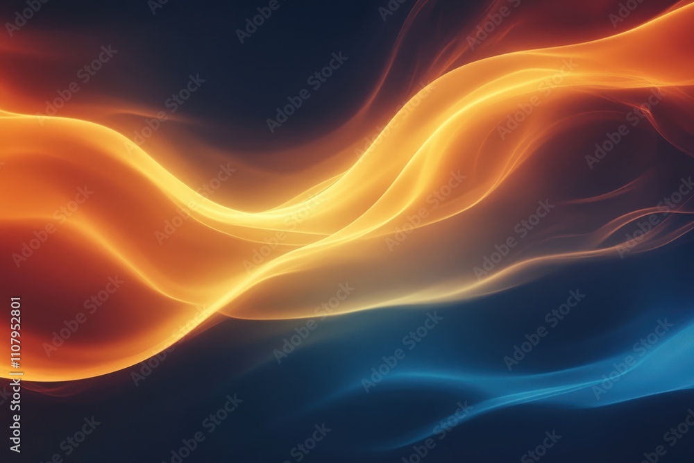 Fototapeta premium Dynamic Flames and Waves of Color