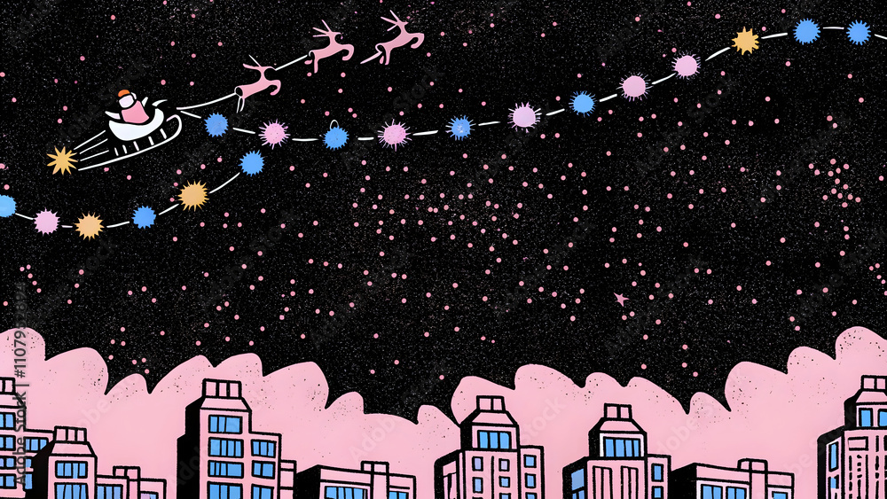 Merry Christmas background festive template, seasonal illustration