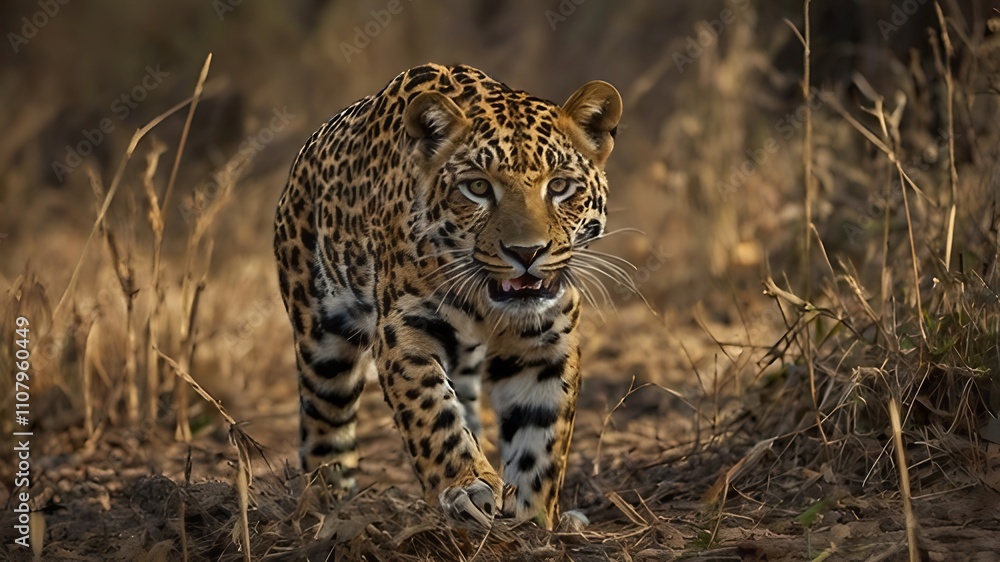 Fototapeta premium leopard Walking photography