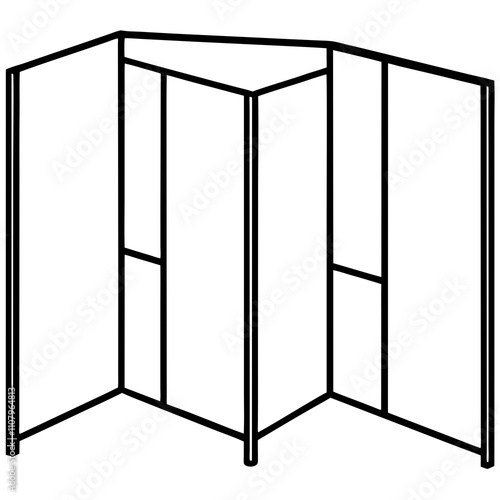 illustration of a cubicle partition