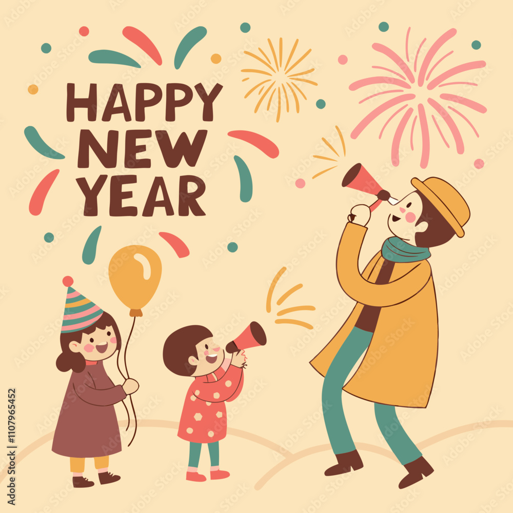 Fototapeta premium HAPPY NEW YEAR
