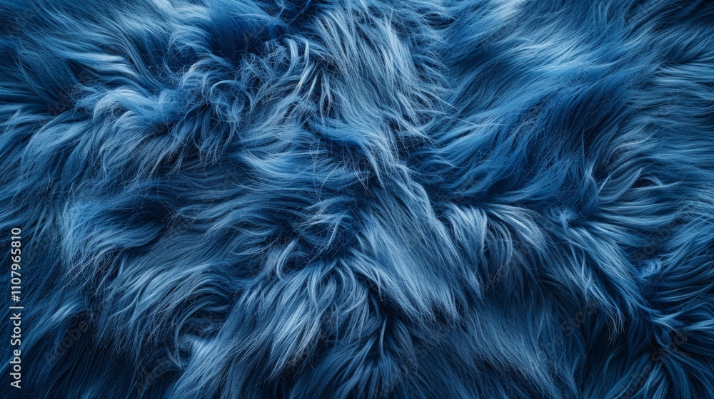 Fototapeta premium A close-up of soft, textured blue fur, creating a cozy and inviting atmosphere.