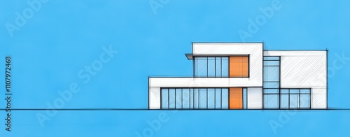 Smart architect sketch concepts for innovative building design modern architecture creative space detailed viewpoint