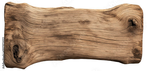 Close-up of a textured wooden plank with knots and grain patterns.