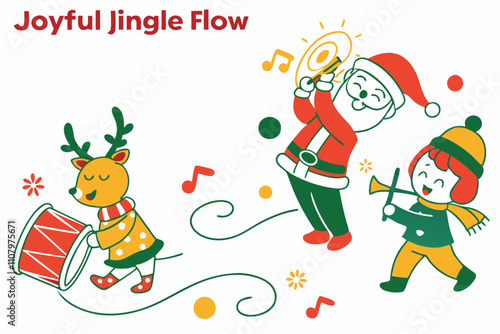 Creating a Funny Christmas Alpine Azalea  Festive Design on White Background