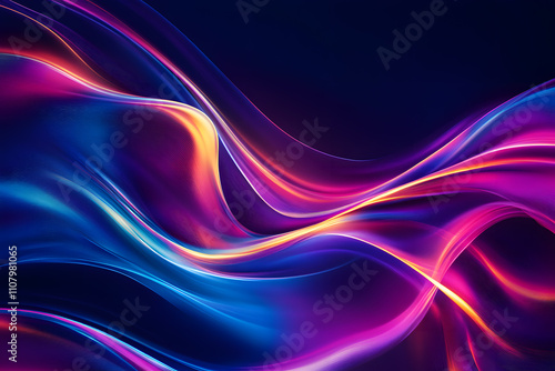 Wallpaper Mural Glowing Abstract Design with Dynamic Energy and Digital Motion Torontodigital.ca