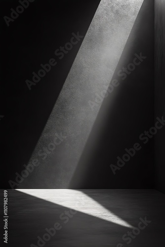 Spotlight on a Coming Soon text casting a shadow, dark backdrop, minimalistic and suspenseful ambiance, clean and simple design