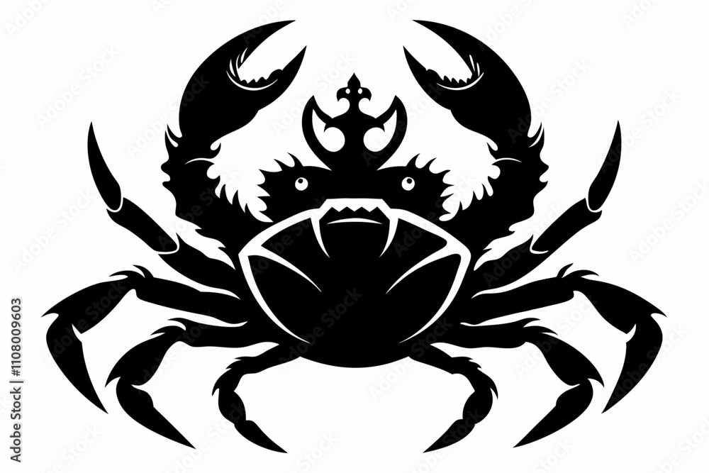 Fototapeta premium king crab line art silhouette vector illustration