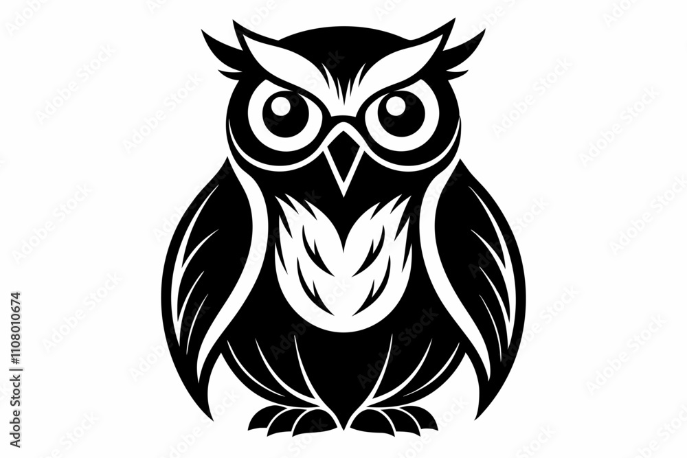 owl line art silhouette vector illustration owl line art silhouette vector illustration
