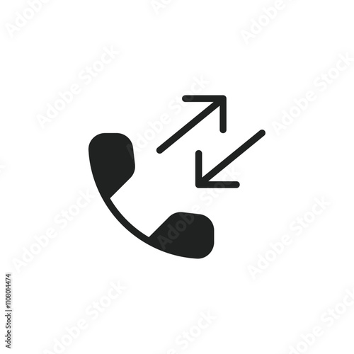 incoming outgoing calls icon web design in vector