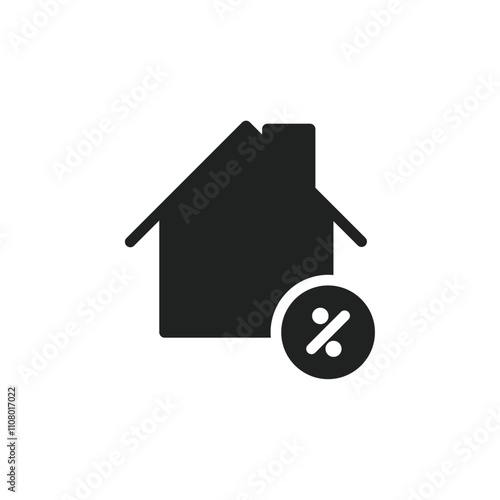 Rate for mortgage icon web design in vector