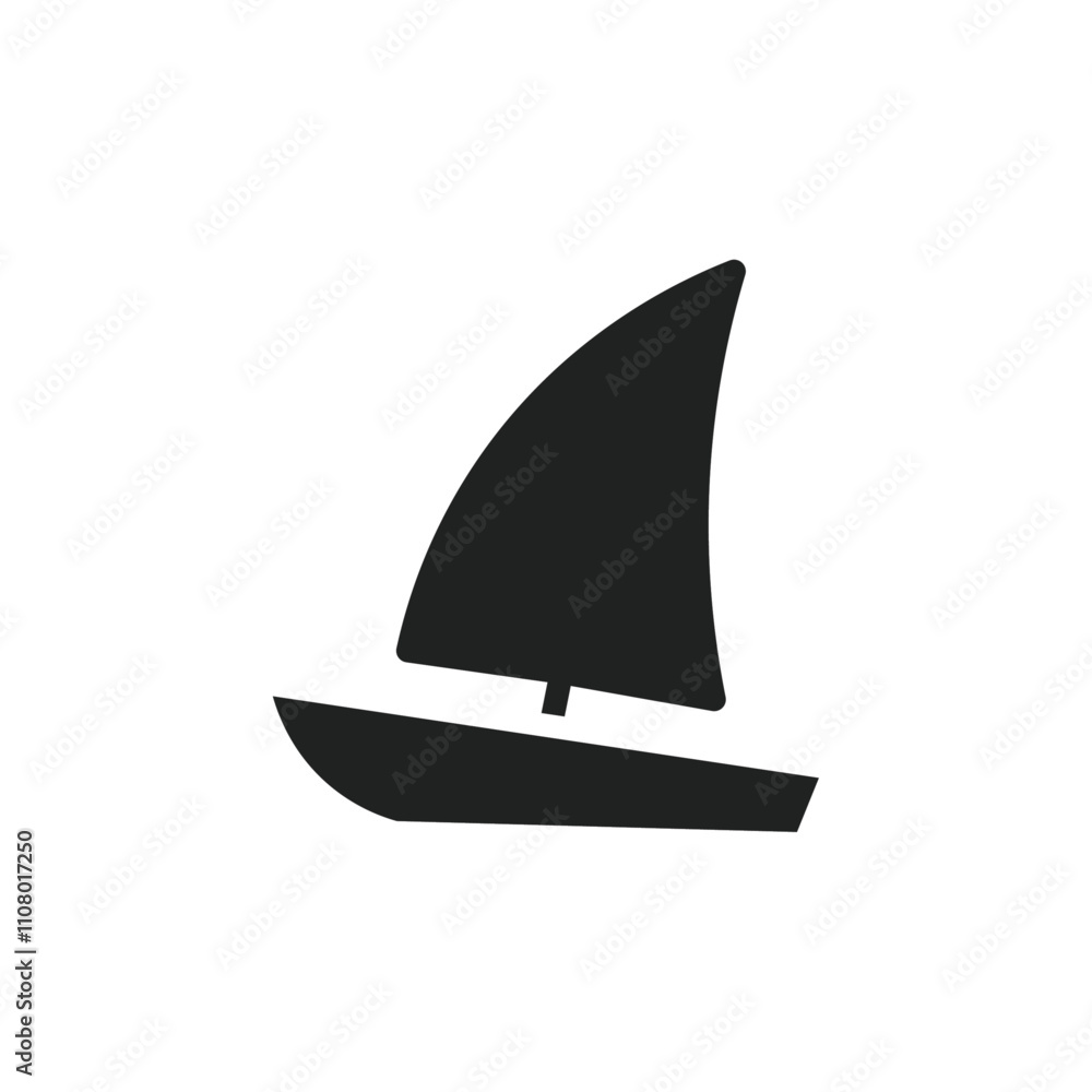 Fototapeta premium Sailboat icon web design in vector