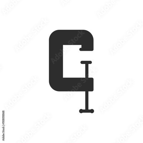 Vice clamp icon web design in vector