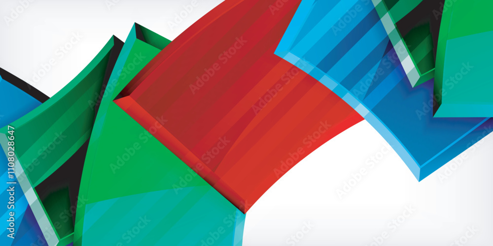 Obraz premium Colorful geometric abstract shapes. Illustration For Wallpaper, Banner, Background, Card, Book Illustration, landing page
