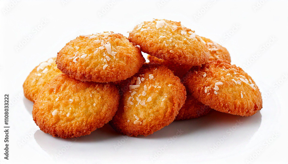coconut cookies on a white background coconut cookies on a white background