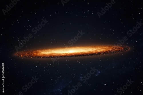 Glowing Galactic Spiral In The Vast Cosmos photo