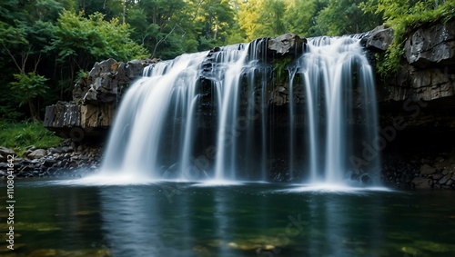 Mountain waterfall.