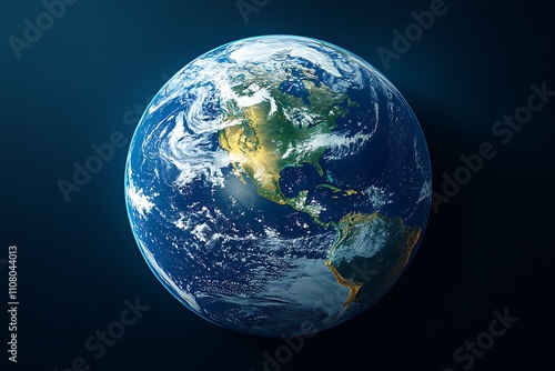 Wallpaper Mural A detailed view of Earth showcasing continents and oceans. Torontodigital.ca