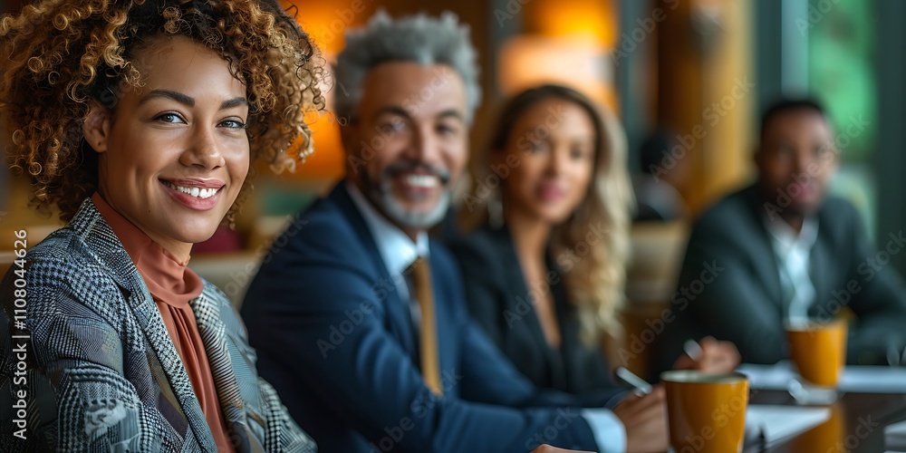 A diverse group of professionals engaged in a meeting. A diverse group of professionals engaged in a meeting.