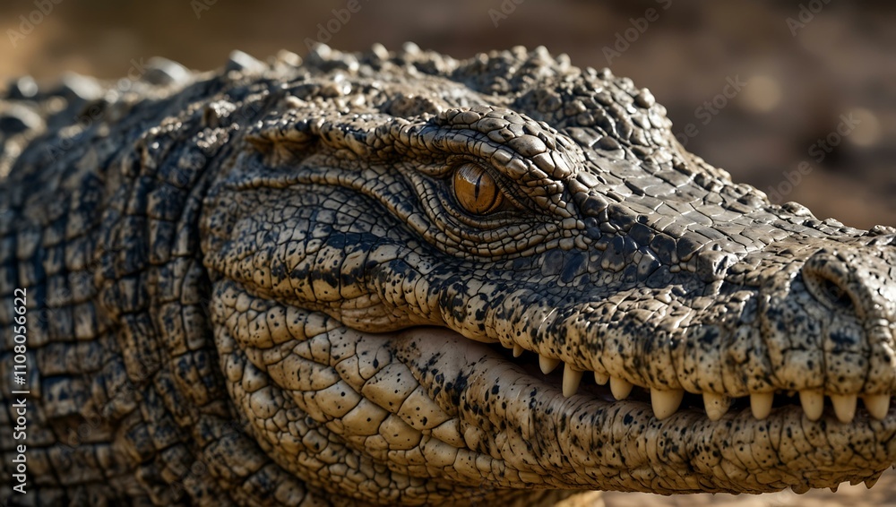 Fototapeta premium Nile crocodile close-up.
